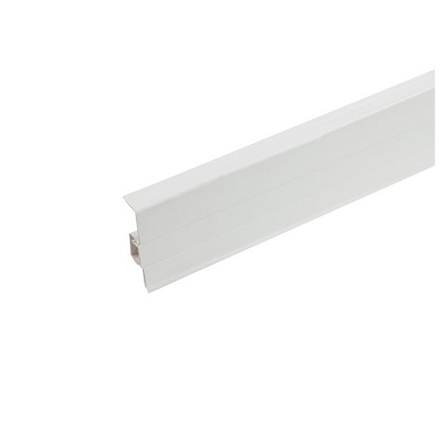 Lišta soklová PVC Cezar 60 Biela lesklá P089 60x20x2500mm