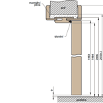 Obložková zárubňa bezfalcová UV lak biely titanový