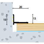 Ukončovací profil samolepiaci kútový 20x15 (270cm)