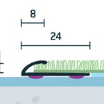 Ukončovací profil samolepiaci 24x6 (270cm)
