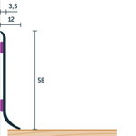Soklový profil samolepiaci 58x12 (250cm)